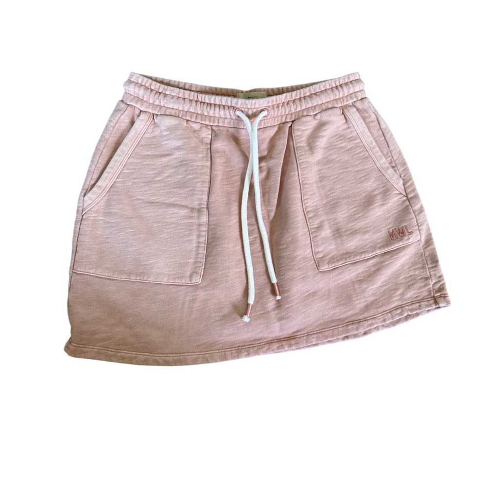 Madewell MWL peach cotton mini skirt